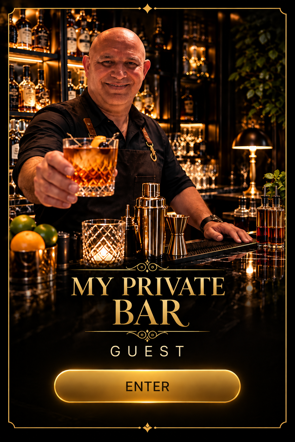 MY PRIVATE BAR Guest — tap ENTER to continue